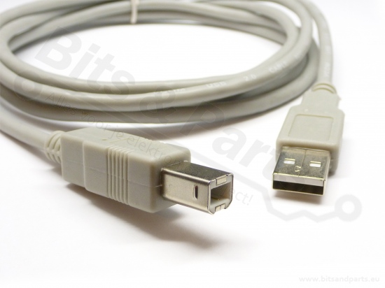 USB Connection Cable USB A <-> USB B 1.8 meters (e.g. for Arduinos and prin